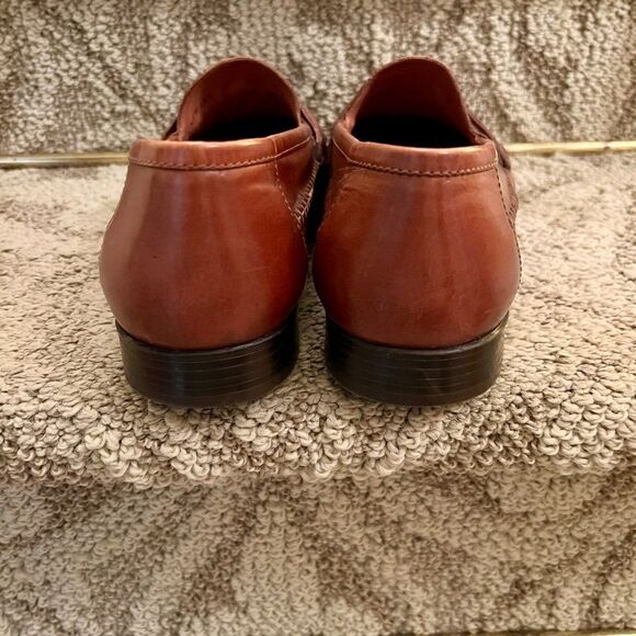 EUC Men's Giorgio Brutini Le Glove Newark Brown Leather Loafers Shoes Size 11 M - Picture 4 of 6